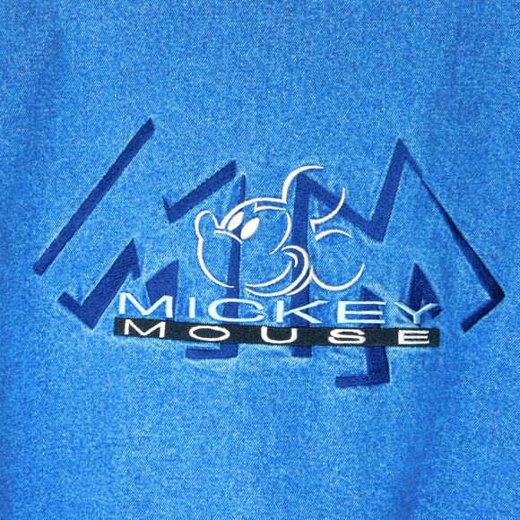 VTG 90s Walt Disney World Mickey Mouse Denim Varsity Jacket Size XL Embroidered - Picture 8 of 8